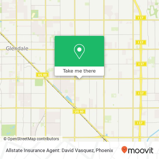 Allstate Insurance Agent: David Vasquez map