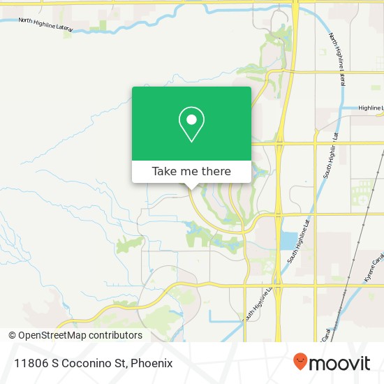 Mapa de 11806 S Coconino St