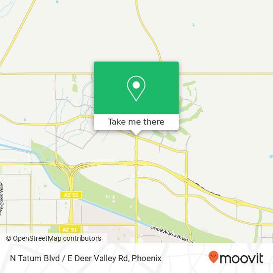 Mapa de N Tatum Blvd / E Deer Valley Rd