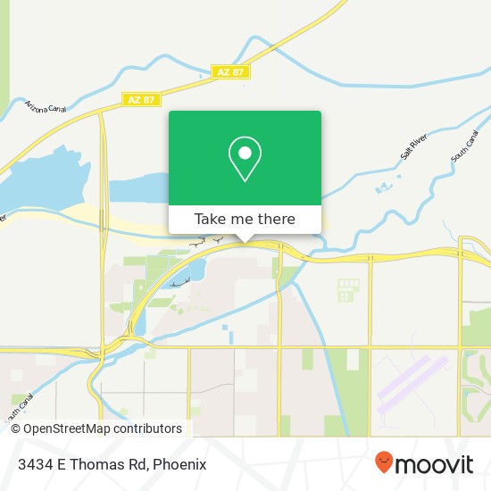 3434 E Thomas Rd map