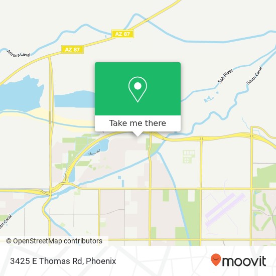 3425 E Thomas Rd map