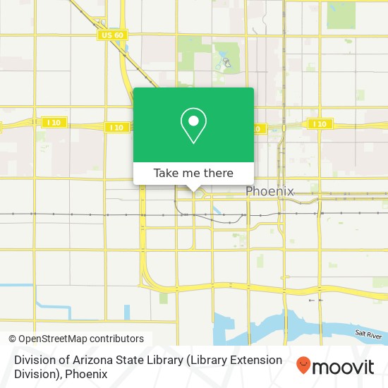 Division of Arizona State Library (Library Extension Division) map