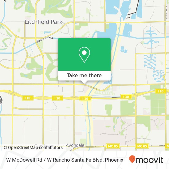 W McDowell Rd / W Rancho Santa Fe Blvd map