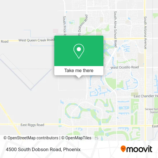 4500 South Dobson Road map