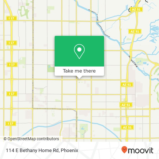 Mapa de 114 E Bethany Home Rd