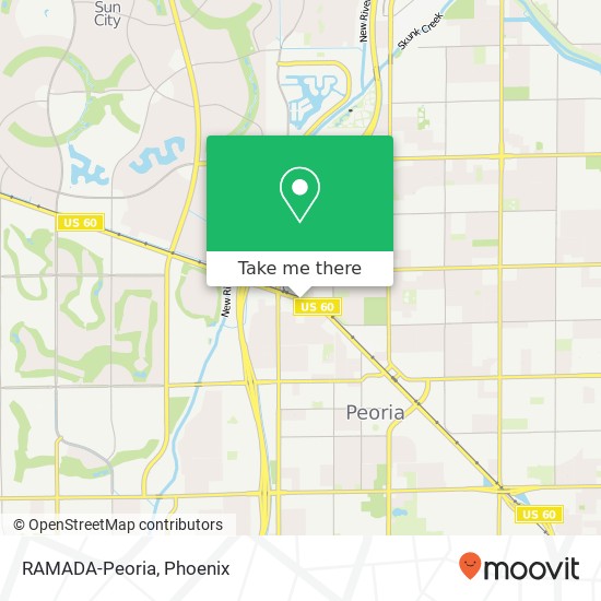 RAMADA-Peoria map