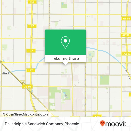 Mapa de Philadelphia Sandwich Company