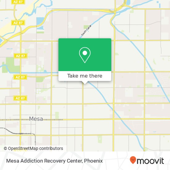 Mesa Addiction Recovery Center map