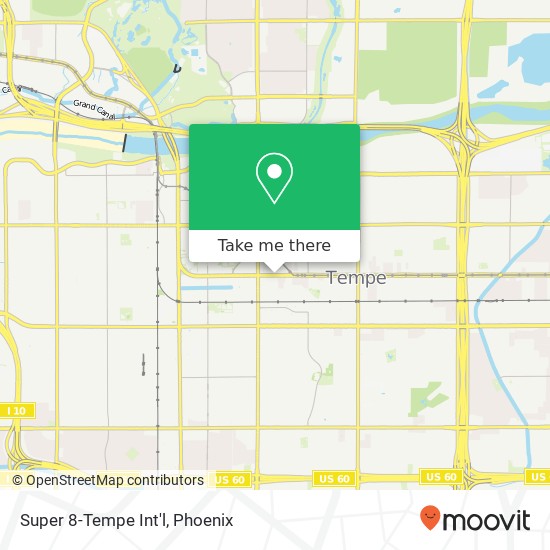 Mapa de Super 8-Tempe Int'l