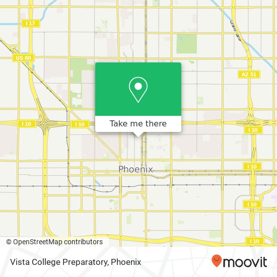 Vista College Preparatory map