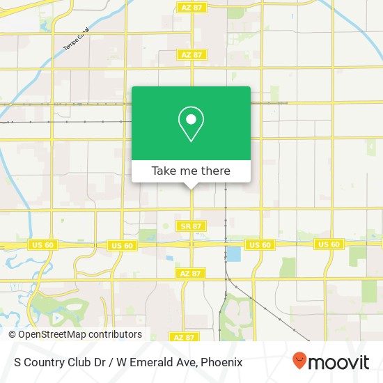 S Country Club Dr / W Emerald Ave map