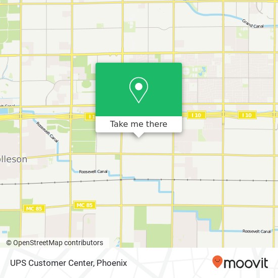 UPS Customer Center map