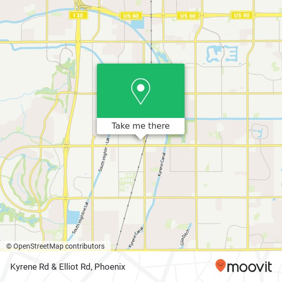 Mapa de Kyrene Rd & Elliot Rd