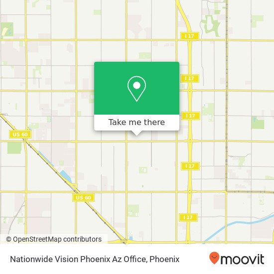 Nationwide Vision Phoenix Az Office map