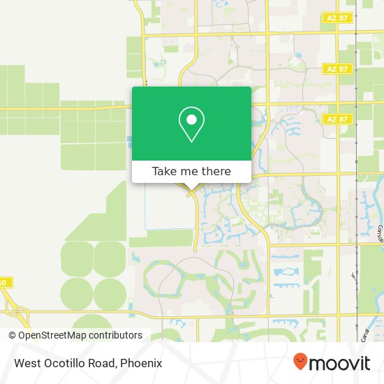 West Ocotillo Road map