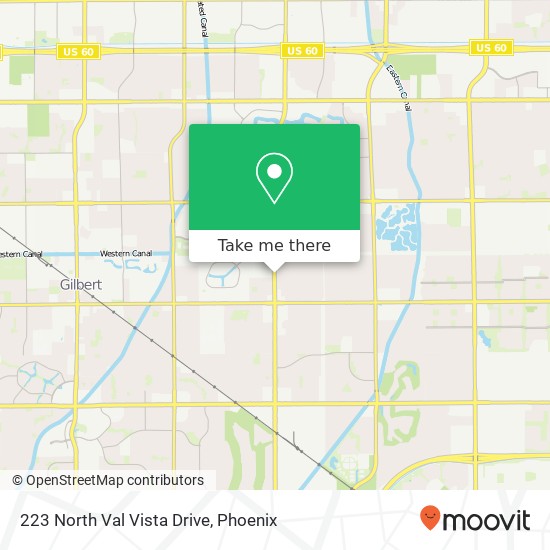 Mapa de 223 North Val Vista Drive