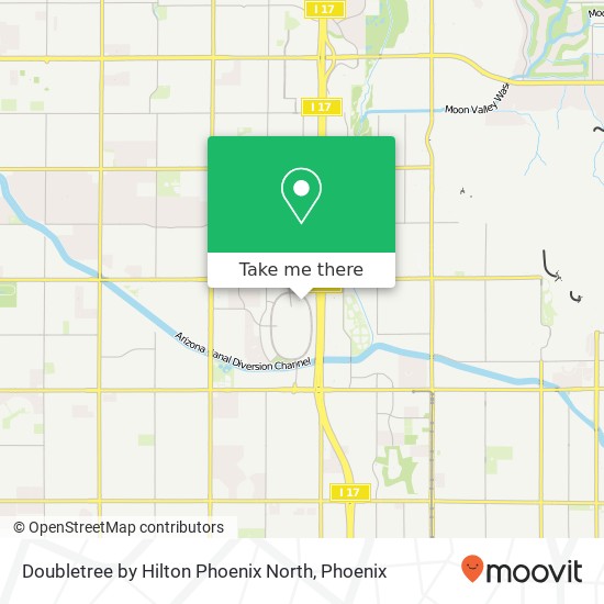 Mapa de Doubletree by Hilton Phoenix North