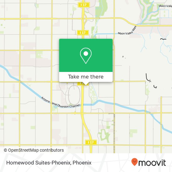 Mapa de Homewood Suites-Phoenix