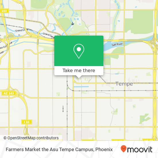 Farmers Market the Asu Tempe Campus map