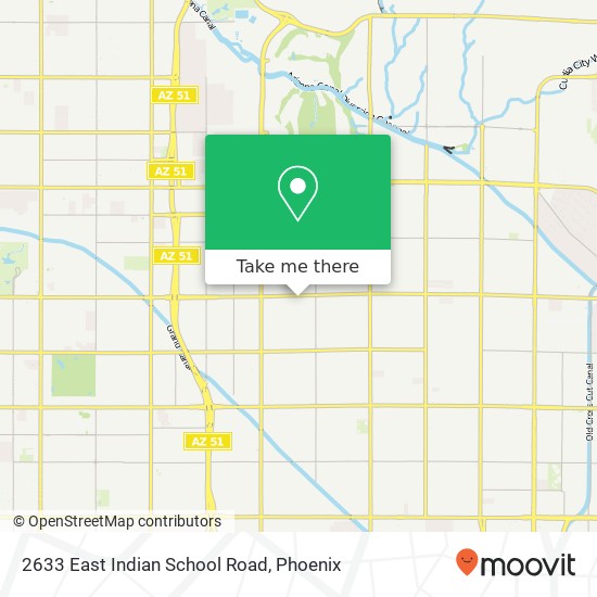 Mapa de 2633 East Indian School Road
