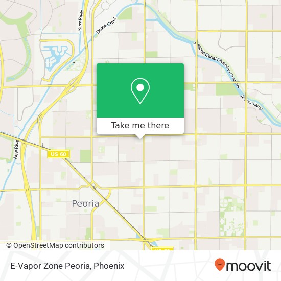 E-Vapor Zone Peoria map