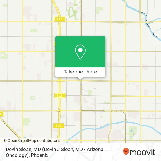 Mapa de Devin Sloan, MD (Devin J Sloan, MD - Arizona Oncology)