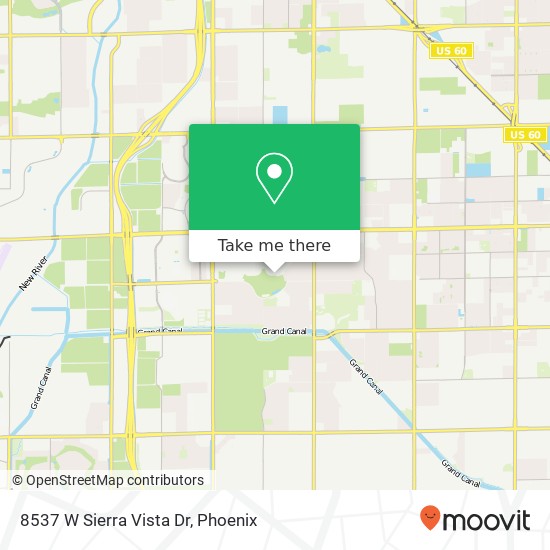 Mapa de 8537 W Sierra Vista Dr