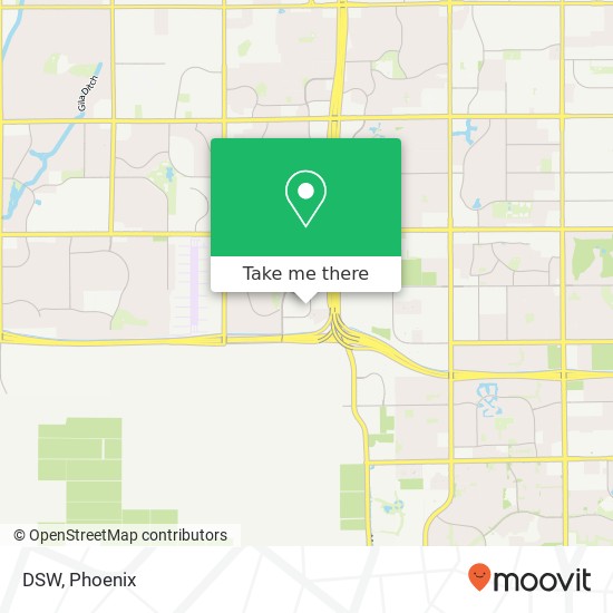 Mapa de DSW, 3411 W Frye Rd Chandler, AZ 85226