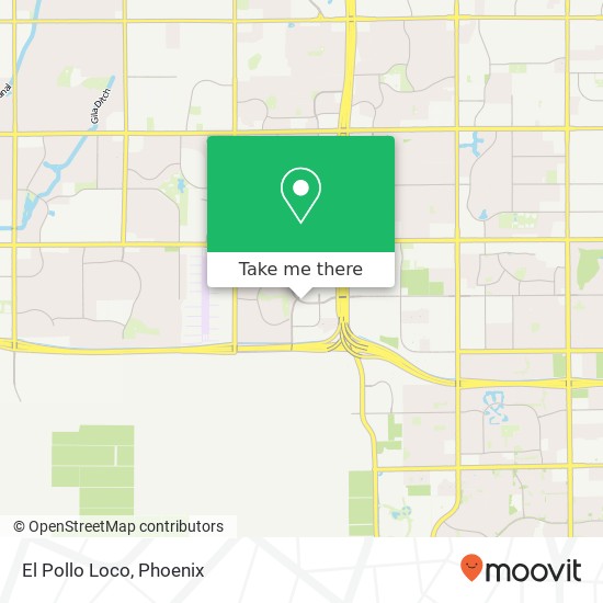 Mapa de El Pollo Loco, 3476 W Frye Rd Chandler, AZ 85226