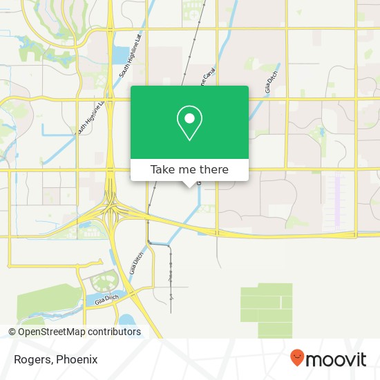 Mapa de Rogers, 100 S Roosevelt Ave Chandler, AZ 85226