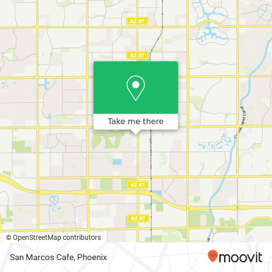 Mapa de San Marcos Cafe, 1 N San Marcos Pl Chandler, AZ 85225