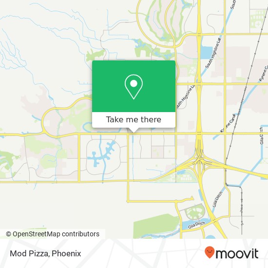 Mapa de Mod Pizza, 4025 E Chandler Blvd Phoenix, AZ 85048