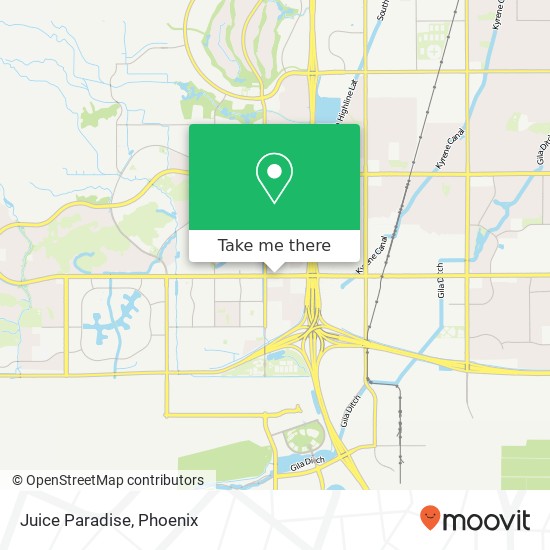 Mapa de Juice Paradise, 4836 E Chandler Blvd Phoenix, AZ 85048