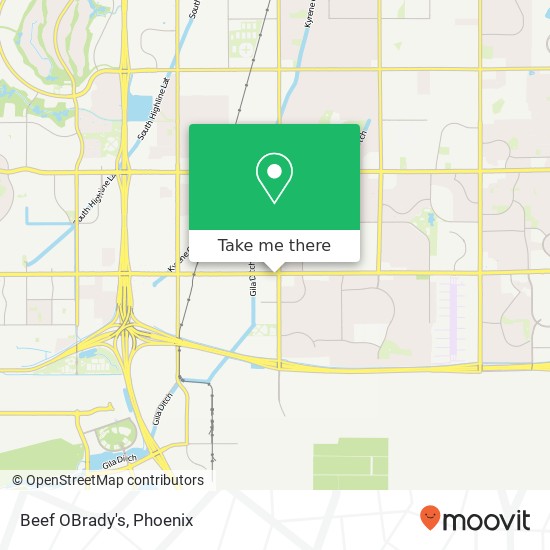 Mapa de Beef OBrady's, 6045 W Chandler Blvd Chandler, AZ 85226