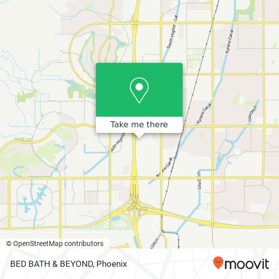 Mapa de BED BATH & BEYOND, 845 N 54th St Chandler, AZ 85226