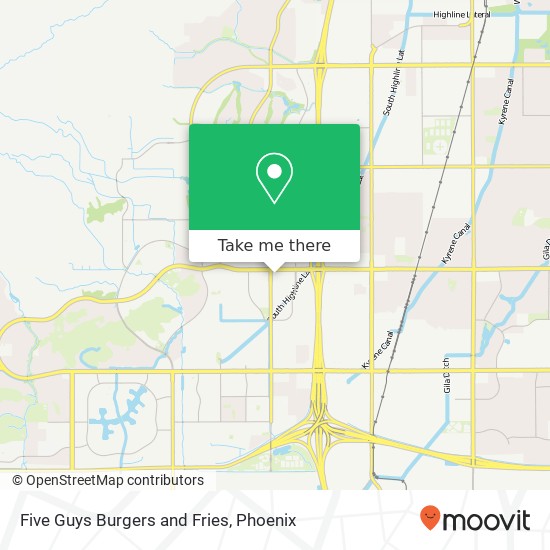 Mapa de Five Guys Burgers and Fries, 4803 E Ray Rd Phoenix, AZ 85044