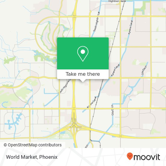 Mapa de World Market, 865 N 54th St Chandler, AZ 85226