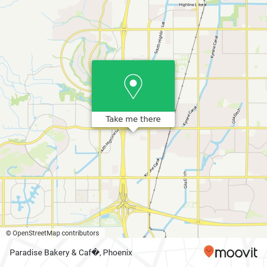 Mapa de Paradise Bakery & Caf�, 940 N 54th St Chandler, AZ 85226
