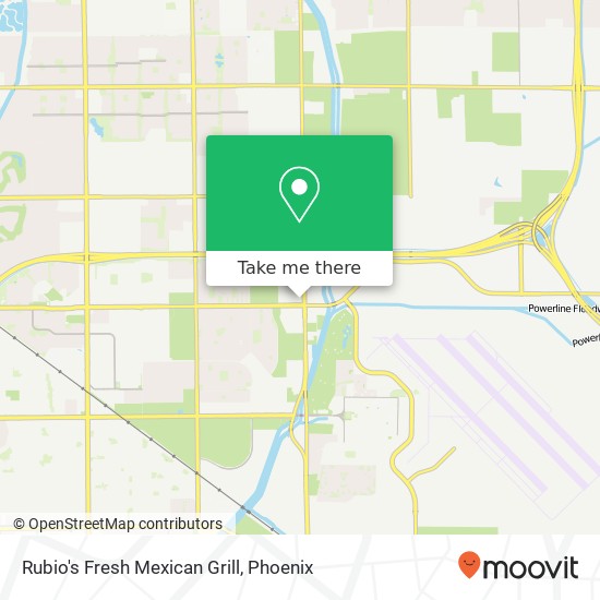 Mapa de Rubio's Fresh Mexican Grill, 4770 E Ray Rd Gilbert, AZ 85296