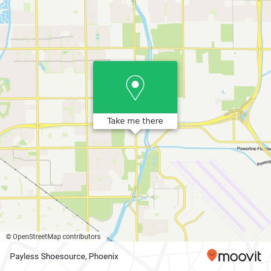 Mapa de Payless Shoesource, 5052 S Power Rd Mesa, AZ 85212