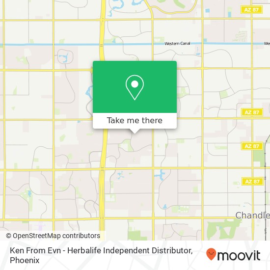 Mapa de Ken From Evn - Herbalife Independent Distributor, 2256 W Tanque Verde Dr Chandler, AZ 85224