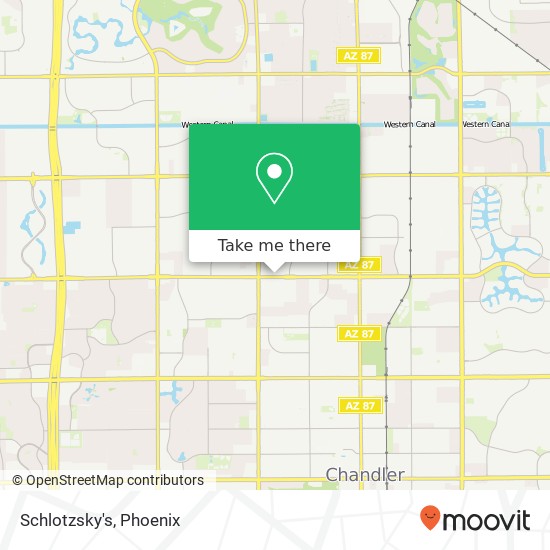 Mapa de Schlotzsky's, 820 W Warner Rd Chandler, AZ 85225