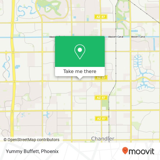Mapa de Yummy Buffett, 700 W Warner Rd Chandler, AZ 85225