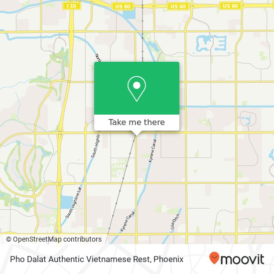 Mapa de Pho Dalat Authentic Vietnamese Rest, 7707 S Kyrene Rd Tempe, AZ 85284