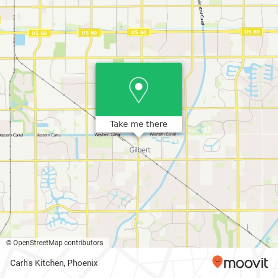 Mapa de Carh's Kitchen, N Gilbert Rd Gilbert, AZ 85234