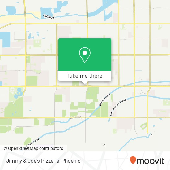 Mapa de Jimmy & Joe's Pizzeria, 1960 W Baseline Rd Phoenix, AZ 85041