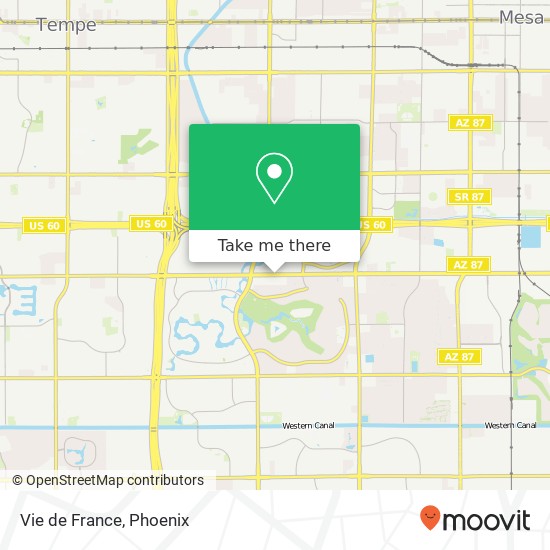 Mapa de Vie de France, 1817 W Baseline Rd Mesa, AZ 85202