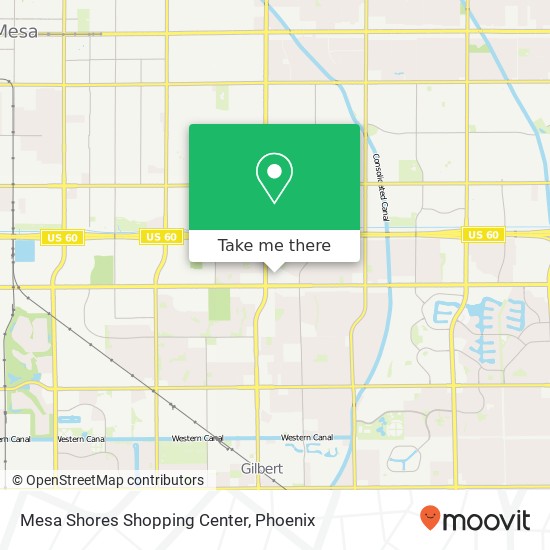 Mesa Shores Shopping Center map