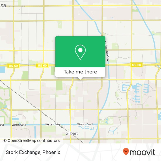 Mapa de Stork Exchange, 2285 E Baseline Rd Gilbert, AZ 85234