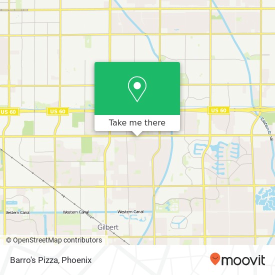 Barro's Pizza, 2401 E Baseline Rd Gilbert, AZ 85234 map